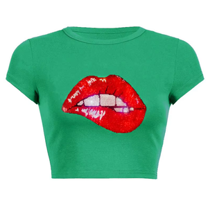 Camisetas Cortas Deportivas de Algodón 100% con Logotipo Personalizado al por Mayor, Camisetas Ajustadas para Gimnasio, Camisetas para Mujer - Product Image 1