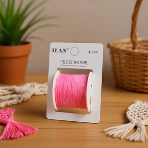 Filo per macramè Ilan 1 mm 100 m rosa per la creazione di nodi cinesi - Product Image 3