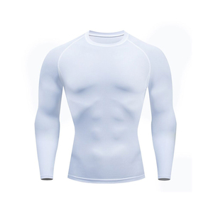 Rashguard OEM ODM Rashguard pour hommes, imprimé par sublimation, en spandex, Rashguard BJJ, Rashguard de gym, Rashguard de surf, Rashguard de plongée, Chemises de compression MMA - Product Image 4
