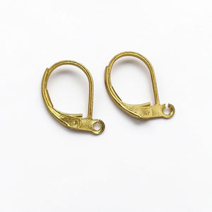 Crochets de boucles d'oreilles en laiton plaqué or et plaqué argent, fermoirs français pour la fabrication de bijoux, vente en gros - Product Image 5