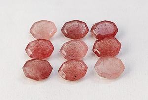 Pierre précieuse naturelle AAA en quartz rouge fraise, facettée octogonale, 16*13 mm, 100% naturelle, pour la fabrication de bijoux, au prix de gros - Product Image 2