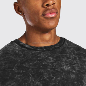 Sweat-shirt de lavage à l'acide de couleur unie pour hommes en matériau respirant de haute qualité/Sweat-shirt de lavage à l'acide pour hommes en coton au meilleur prix - Product Image 2