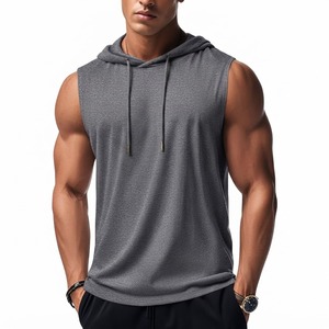 Sudadera con Capucha sin Mangas Personalizada para Gimnasio, para Hombre, de Algodón y Felpa, Ajustada, para Entrenamiento, Ropa Deportiva, Fabricante y Proveedor de Sudaderas con Capucha para Hombre - Product Image 1