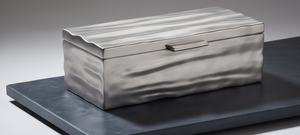 Contenedor de Lujo para Frutos Secos de Aluminio Pulido con Acabado Ondulado, Caja Organizadora de Alimentos con Cierre Frontal - Product Image 3