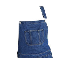 Salopette en jean taille haute pour homme, style décontracté, confortable et tendance, avec poches, pantalon long, salopette en denim de coton personnalisée