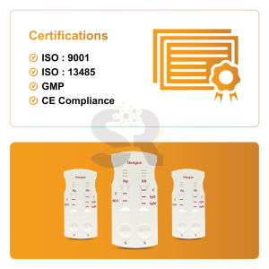 Профессиональный комбинированный экспресс-тест на лихорадку денге: высокочувствительный набор для диагностики вирусных инфекций (антиген NS1 и антитела IgG/IgM) - Product Image 3