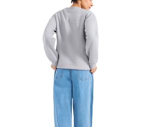 Sudadera de Algodón de Color Sólido de Nuevo Diseño al por Mayor para Mujer, Sudadera de Punto Informal Transpirable con Cuello Redondo para Mujer - Product Image 2