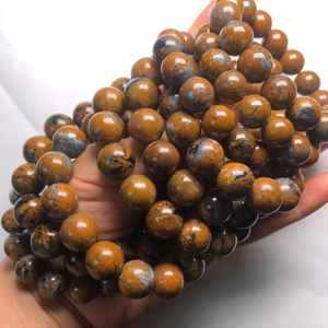 Cuentas de piedras preciosas de pietersita dorada natural, cuentas redondas sueltas para la fabricación de joyas, pulseras, collares y manualidades. - Product Image 6