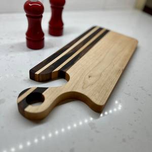 Plateau de service créatif simple en bois d'acacia, planche à découper en bois pour couper les aliments et les légumes - Product Image 5