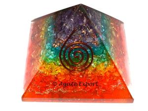 Pyramides d'orgonite en cristal poli à la main Multi Quartz Chakra Orgone Pyramids pour la protection Emf - Product Image 2