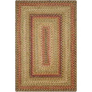 Tapis en jute tressé rectangulaire de style traditionnel, antidérapant, pour salon, à poils plats, nettoyage localisé - Product Image 3