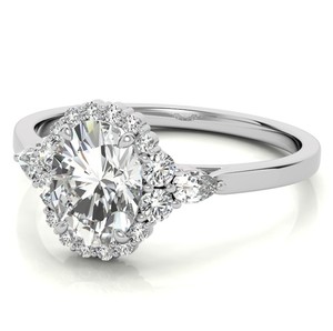 Anillo de Moissanita con Corte Ovalado, Plata de Ley 925, Chapado en Oro Blanco, Anillo de Compromiso, Boda, Promesa, Aniversario, Elegante - Product Image 3