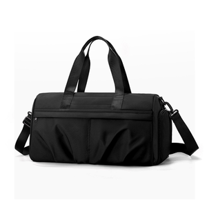 Unisex Brown Nylon Gym Duffel <b>Bag</b> 20-<b>30L</b> Zipper Closure Casual Durable with Soft Handle and Adjustable Strap - Product Image 6