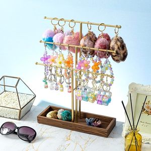 ที่วางเครื่องประดับคุณภาพสูง ดีไซน์ทันสมัย สีทองเงา ยี่ห้อ Adiba Home Decor สำหรับสร้อยคอ ต่างหู กำไลข้อมือ และแหวน - Product Image 5