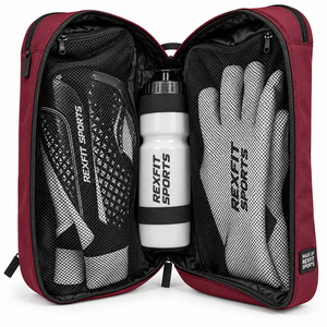Bolsa de accesorios para portero con cremallera, bolsillos de malla personalizables con marca y organizador de almacenamiento deportivo espacioso con asa resistente - Product Image 3