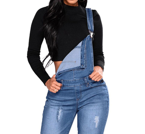 กางเกงยีนส์เอี๊ยมขายาวสำหรับผู้หญิงรุ่นใหม่ล่าสุด บริการรับผลิตตามแบบ OEM - Product Image 3