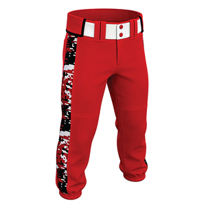 Sublimation White Stripe Boys Team Training Adult 3/4 <b>Baseball</b> Shorts Breathable Pocket Ribbed Waistband Elastic 100% Polyester - Product Image 4