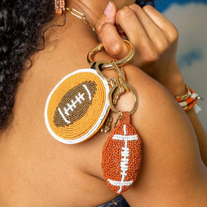 Handmade Artificial Fabric Beaded Embroidery Bag Charms with Seed Beads Eco-Friendly Customizable Design & Personalized Style - Product Image 1