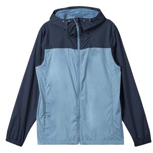 Veste coupe-vent imperméable unie pour homme avec fermeture éclair, logo personnalisé, respirante, pour jogging en extérieur - Product Image 1