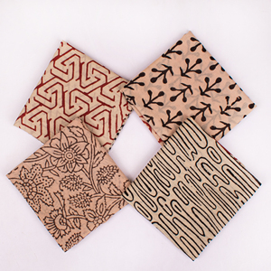 Handmade Natural Printed Cotton <b>Bandana</b> Set Bagru Style Indian Boho Neck Wrap Eco-Friendly Breathable All Seasons - Product Image 3