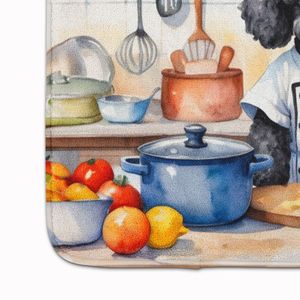 Caniche noir le Chef tapis de cuisine en mousse à mémoire lavable en Machine coussin Anti-Fatigue tapis de bain confort - Product Image 4