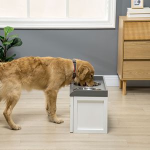 Ciotola Rialzata in Acciaio Inossidabile per Cani 4L, Distributore Automatico Portatile di Cibo per Animali Domestici, Ciotola per Cuccioli con Capacità 6L - Nessuna Spedizione nei Fine Settimana - Product Image 1
