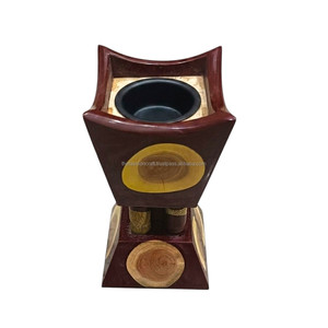 Handmade Eco-Friendly High Quality Indian Incense Bakhoor Burner Natural Wood Resin Incense Holder All-Season Arabic Home <b>Decor</b> - Product Image 4