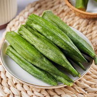 Groothandel Premium Kwaliteit Gedroogde Vacuümgefrituurde Knapperige Okra Natuurlijke Gezonde Groentechips Bulkverpakking OEM Service