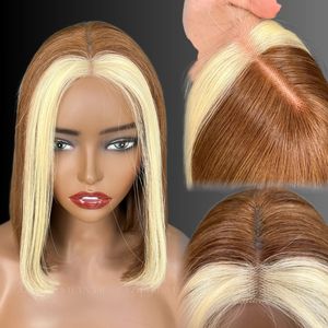 Peluca frontal de encaje Rubio 13x4 613 al por mayor para mujeres negras, pelucas frontales de encaje completo, cabello humano virgen vietnamita crudo, pelucas Bob cortas - Product Image 5