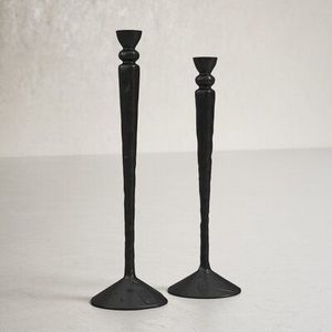 Industrial Iron Candle Holder Durable <b>Black</b> Metal Construction Ideal Modern Apartments Office Spaces Elegant Event Styling Displ - Product Image 1