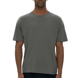 T-shirt unisexe décontracté à col rond en coton tricoté de 150 grammes, impression sérigraphique gonflée personnalisée de luxe - Product Image 1