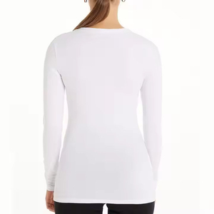 Camiseta Casual de Moda para Mujer, Corte Regular, Estilo Urbano, Venta al Por Mayor OEM, Alta Calidad, Lisa, Verano, Antiarrugas, Secado Rápido - Product Image 2