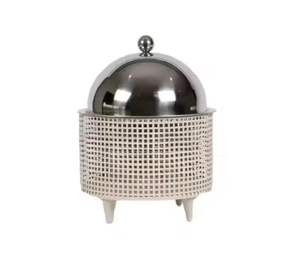 Boîte à bonbons en nacre avec couvercle, bol décoratif en acier inoxydable pour fruits secs, plat de service de luxe, décoration de table - Product Image 4