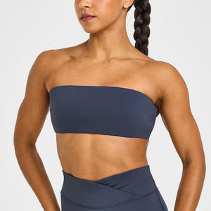 Sujetador Deportivo Bandeau sin Tirantes con Logotipo Personalizado para Mujer, para Yoga, Running, Fitness, Ropa Deportiva de Alto Soporte - Product Image 4