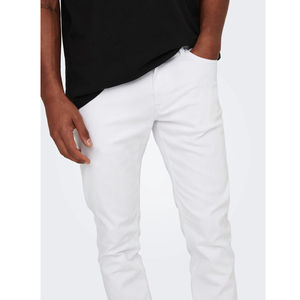 <b>Men's</b> High Waist Straight Cut Blue Denim Jeans Plus Size Cotton Pants Washed Technics Decorative Pockets Solid Color Collections - Product Image 4