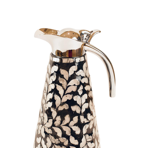 Carafe décorative artisanale en nacre, motif feuille noire, cadeau du Ramadan, vaisselle, pot à boisson - Product Image 2