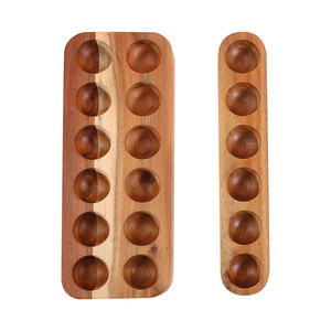 Ensemble de supports à œufs en bois avec 10 emplacements pour le rangement et la présentation, utilisation en cuisine, taille/style personnalisable, respectueux de l'environnement, compatible lave-vaisselle et congélateur - Product Image 6