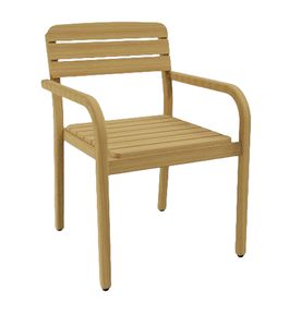 Chaise de salle à manger moderne en bois la plus vendue | Sièges extérieurs à lattes classiques pour patios, jardins et bistros | Vietnam Fabricant - Product Image 1