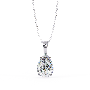 Pendentif en diamant taille poire or rose certifié IGI, plaqué or, bijoux tendance minimalistes pour femmes, à porter au quotidien - Product Image 5