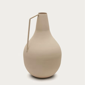 Lot de 2 vases à fleurs en fer revêtus de métal pour l'extérieur, la table ou le sol, la maison et le jardin. - Product Image 1