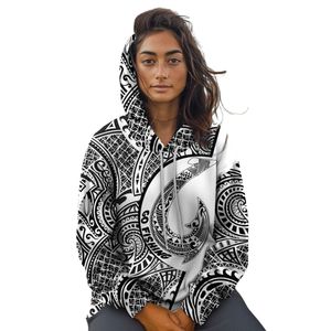 Sudadera con Capucha Personalizada OEM con Estampado Tribal Maorí, Diseño de Pesca Polinesio, Ropa Isleña, Sublimación Personalizada, Corte y Confección - Product Image 3
