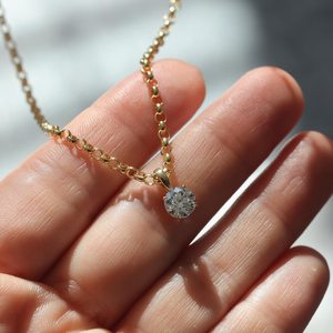 Moissanite Pendant Claw Prong Basket Setting 925 Sterling Silver 14K Gold Plated Custom Fine Jewelry - Product Image 4