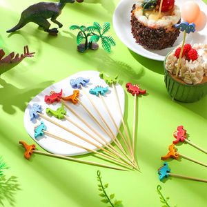 4.7 Spiedini a Forma di Dinosauro 300 Pezzi, Bastoncini di Bambù per Frutta, Spiedini per Sandwich, Stuzzicadenti Decorativi e Antipasti per Decorazioni per Feste - Product Image 3