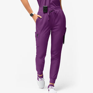 Pantalones de Enfermera para Mujer, Diseño Personalizado, de Alta Calidad, Ajustados, de Poliéster, Rayón y Spandex, Transpirables, Lisos, con Cordón y Cintura Elástica - Product Image 2