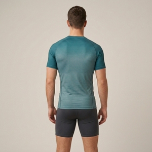 Men Compression Short Sleeve Shirt Solid Color O-Neck Quick Dry Slim Fit Sporty Gym Fitness Base Layer - Product Image 2