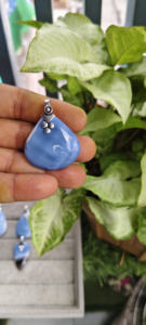 Top Vente Premium Qualité Bleu Opale Cristal Naturel Pendentif Chakra Guérison Coeur Sculpté Mode Jearlery Amour Boule Agate - Product Image 6