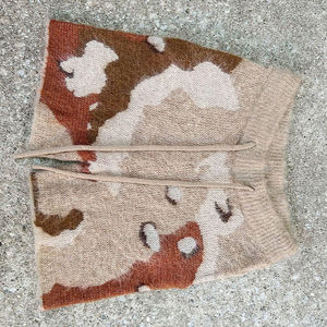 Shorts en mohair décontractés pour hommes, tendance, couleur unie, taille ajustable avec cordon de serrage, tricoté, de haute qualité - Product Image 2