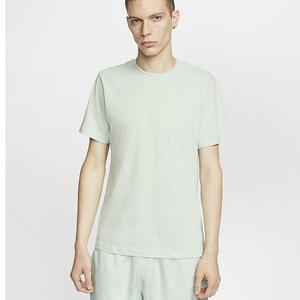 T-shirt Homme Col Rond en Coton Épais Coupe Ample Épaules Tombantes Uni Décontracté Style Urbain Été - Product Image 3