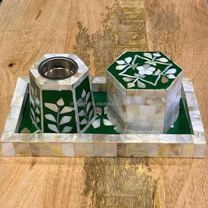 Élégance arabe fait à la main nacre Mabkhara brûleur décoratif coquille incrustation porte-encens pour mosquées décor de parfum de maison - Product Image 2