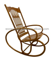 Fauteuil inclinable en bambou écologique pour chambre à coucher, chaise à bascule réglable confortable avec massage, en PU